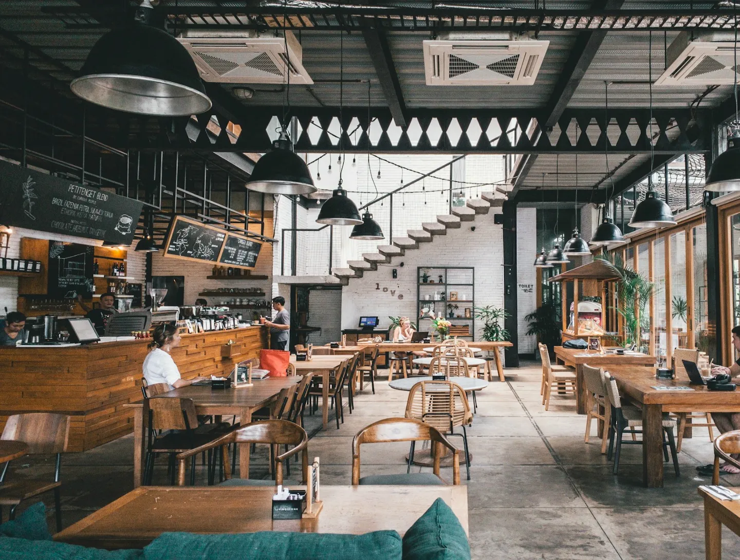 restaurant with a bar